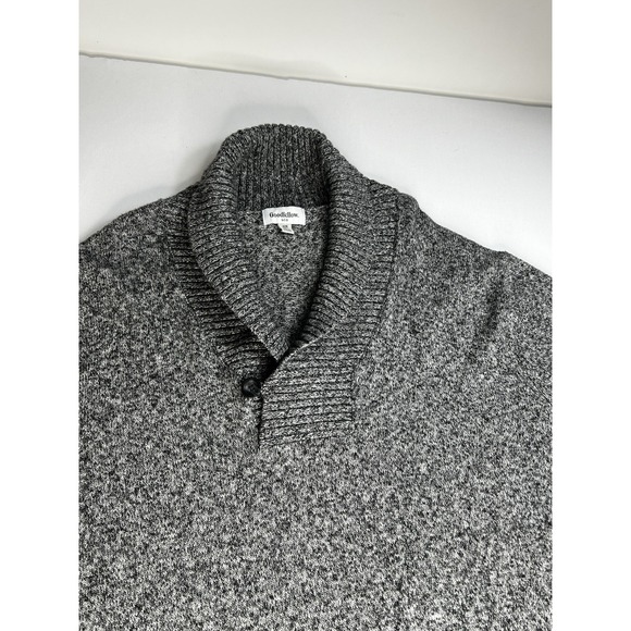 Goodfellow & Co. Men's Size 4 X B Tall Pullover Shawl Sweater Heathered Gray - Picture 3 of 11